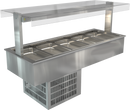 Cossiga Refrigerated With Full Square Glass Gantry Silver 1825mm LSRF5-FS