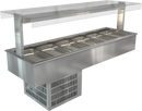Cossiga Refrigerated With Full Square Glass Gantry Silver 2165mm LSRF6-FS