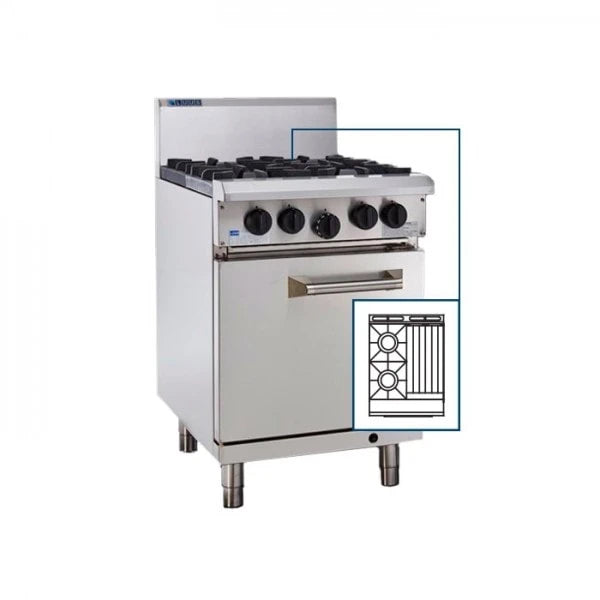 LUUS 2 Burner 300mm Chargrill with Oven