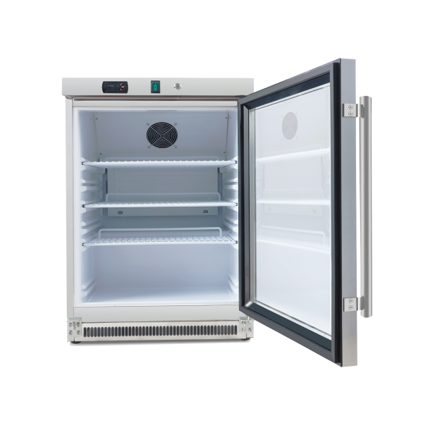 Exquisite One Glass or Solid Door Underbench Storage Refrigerators 130 Litre
