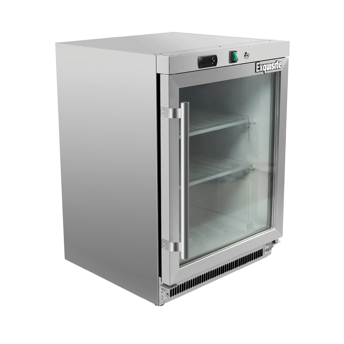 Exquisite MF210G One Solid Glass Underbench Freezer