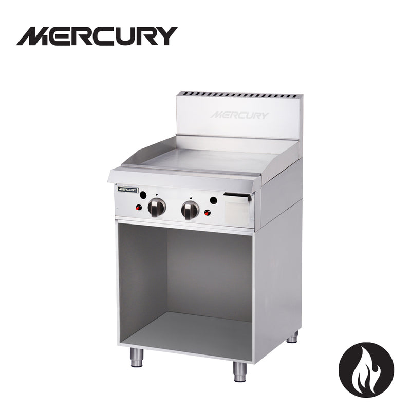 Mercury MGN-24-F - 2 'U' Shape Burners w/ 610 x 510 Griddle - Cooktop on Cupboard Stand