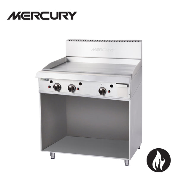 Mercury MGN-36-F - 3 'U' Shape Burners w/ 915 x 510 Griddle - Cooktop on Cupboard Stand