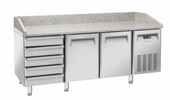 Saltas Marble Top Pizza Fridge with Ambient Drawers
