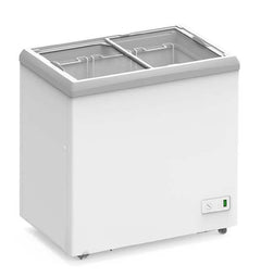 Exquisite SD117 - Flat Glass Display Chest Freezers with LED Light