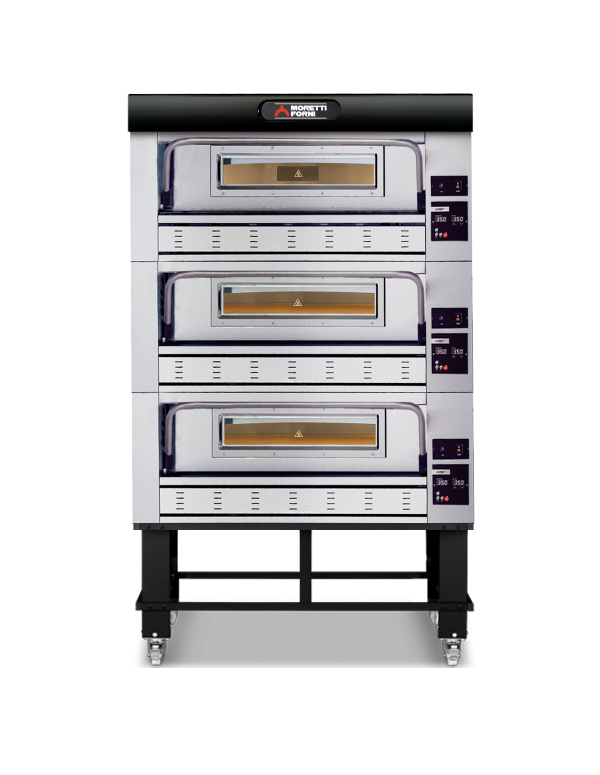 Moretti Forni COMP P110G A/3/S Triple Deck Gas Deck Oven on Stand