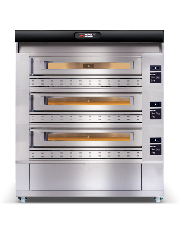 DoubleMoretti Forni COMP P150G A/3 Triple Deck Oven on Prover