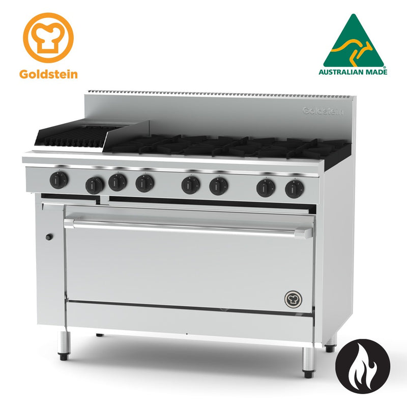 Goldstein  PF12Q640EFF 6 burners & BBQ Chargrill - Electric Fan Forced Oven