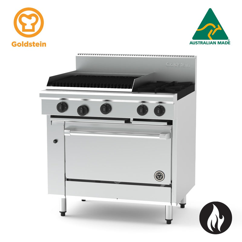 Goldstein  PFC24Q228E 2 burners & BBQ Chargrill - Electric Convection Oven