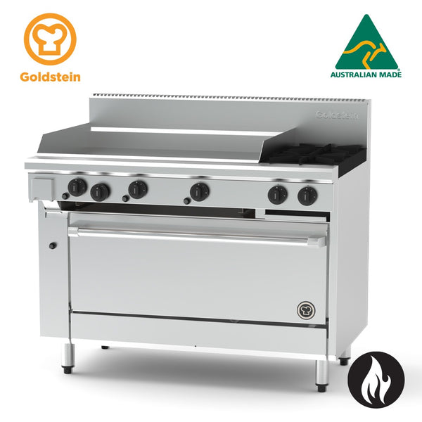 Goldstein PF24G440 - Griddle & 4 Burner Gas Oven Range
