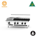 Goldstein PFB12G4 - 305x20mm Griddle & 4 Burner - Gas Cooktop