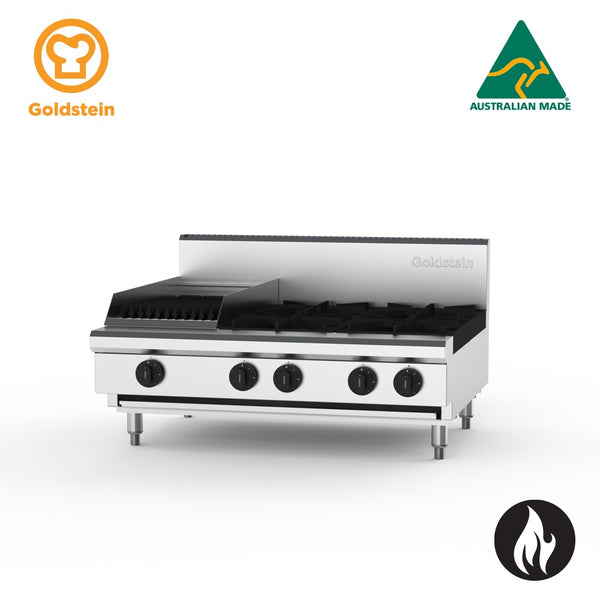 Goldstein - PFB12Q4 4 burnners & BBQ Chargrill - Gas Cooktop