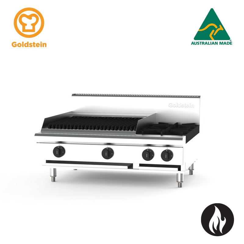 Goldstein - PFB24Q2 2 burners & BBQ Chargrill - Gas Cooktop