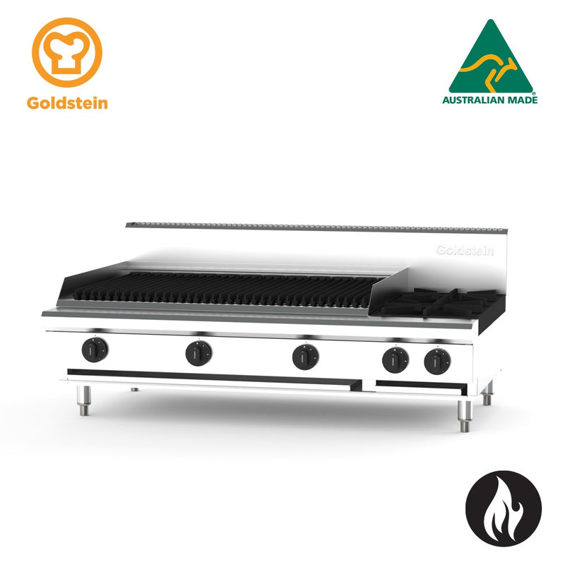 Goldstein - PFB36Q2 2 burners & BBQ Chargrill - Gas Cooktop