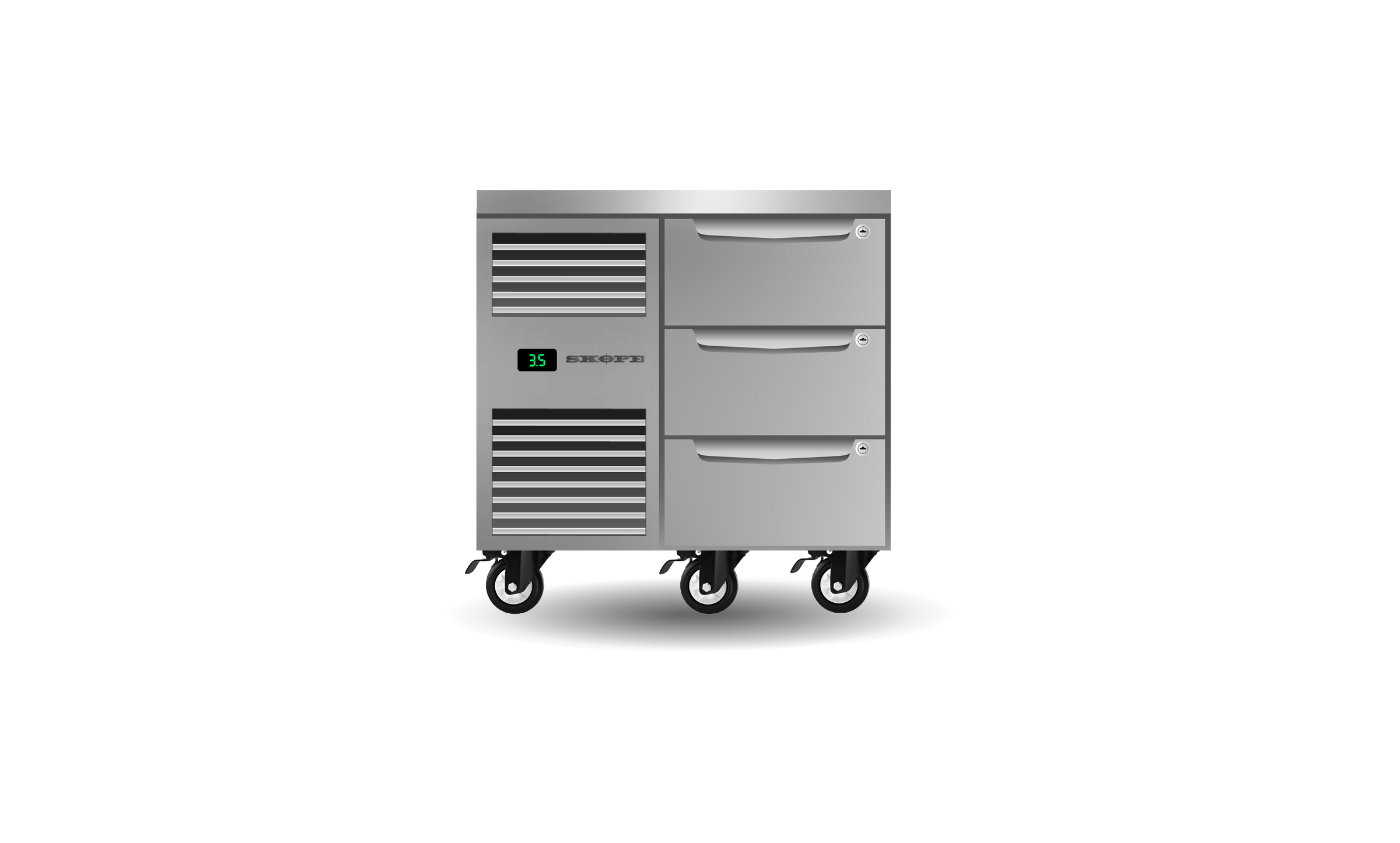 Skope Three Drawer, One Bay, Underbench GN 1/1 Fridge