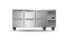 Skope Six Drawer, Three Bay, Underbench GN 1/1, Right Hand Fridge