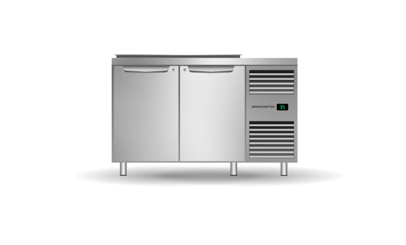 SKOPE PG13.PPS.2.SD.RH ProSpec 2 Solid Doors Salad Preparation GN1/3 Right Hand Fridge