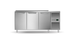 SKOPE PG13.PPS.DC.3.SD.RH ProSpec 3 Solid Doors Salad Preparation Drop-in Collar GN1/3 Right Hand Fridge