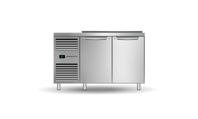 SKOPE PG13.PPS.DC.2.SD ProSpec 2 Solid Doors Salad Preparation Drop-in Collar GN1/3 Fridge