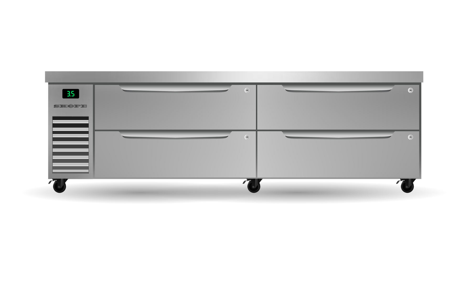 Skope Four Drawer, Two Bay, ChefBase GN 2/1 Fridge