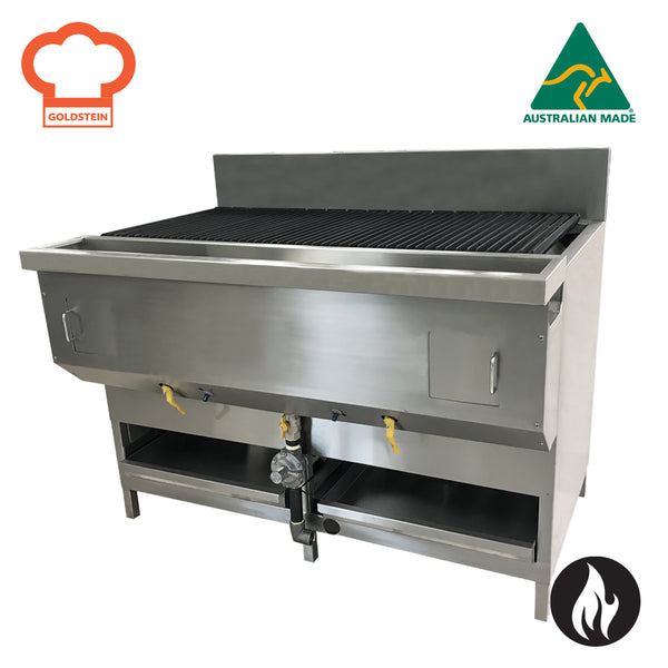 Goldstein RBAHD - 8 Inline Cast Iron Burners & Radiant BBQ Grill - Heavy Duty Radiant BBQ