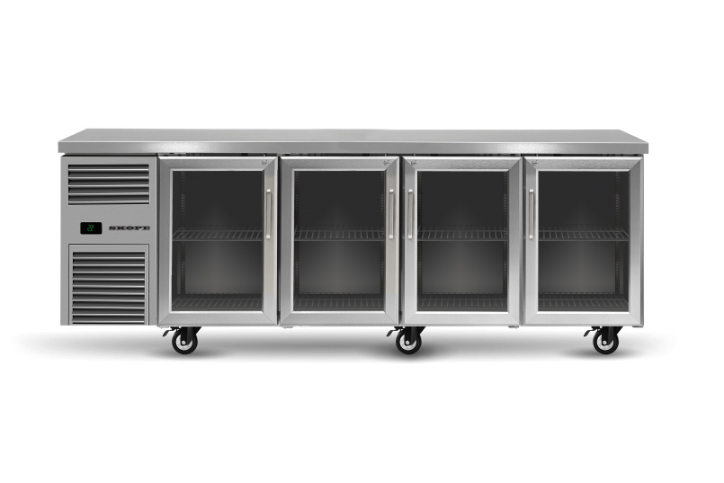 SKOPE RF7.UBR.4.GD ReFlex 4 Glass Doors Underbench GN 1/1 Compatible Fridge