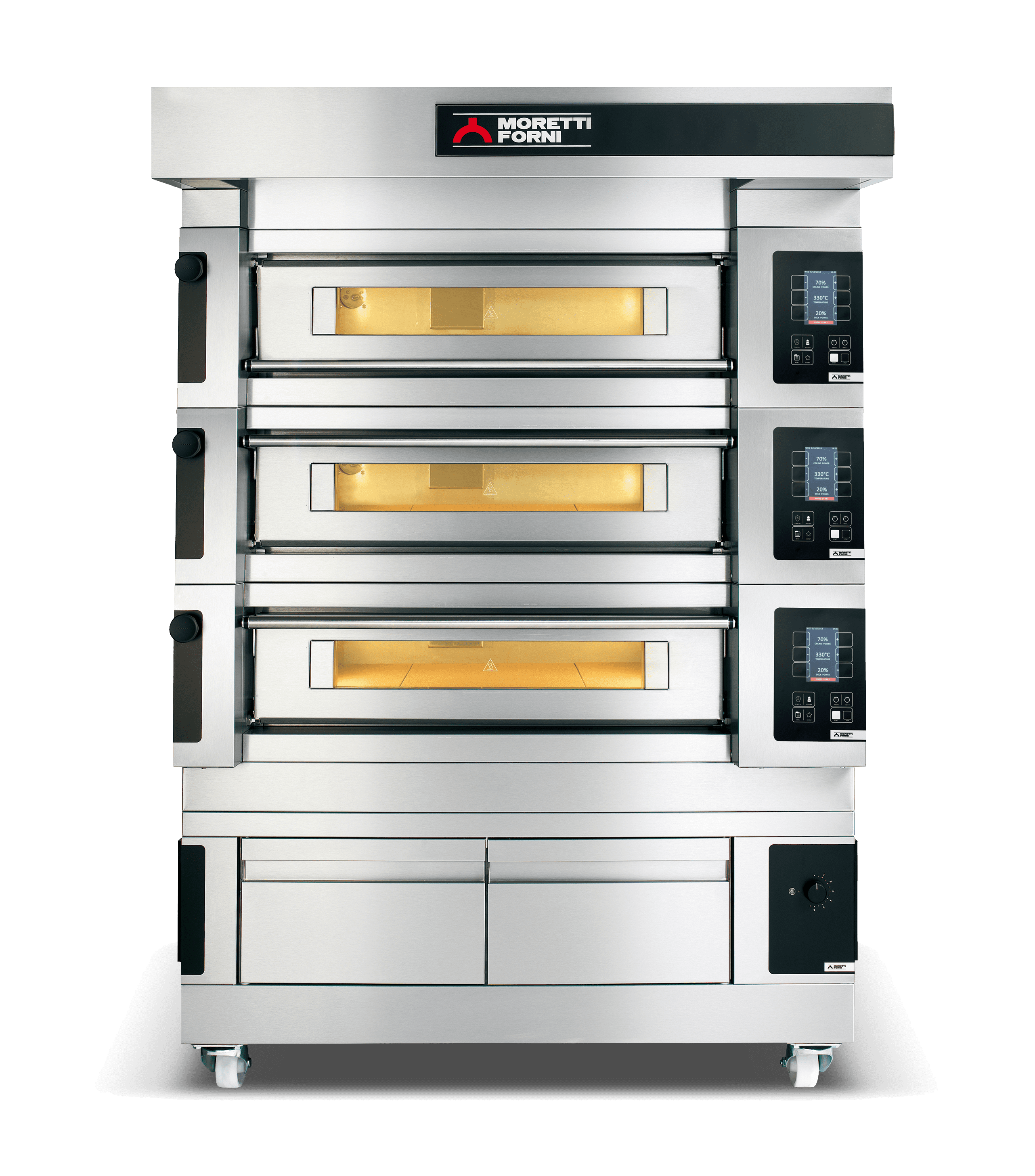 Moretti Forni COMP-S120E-3A-L Serie S Triple Deck Oven on Prover