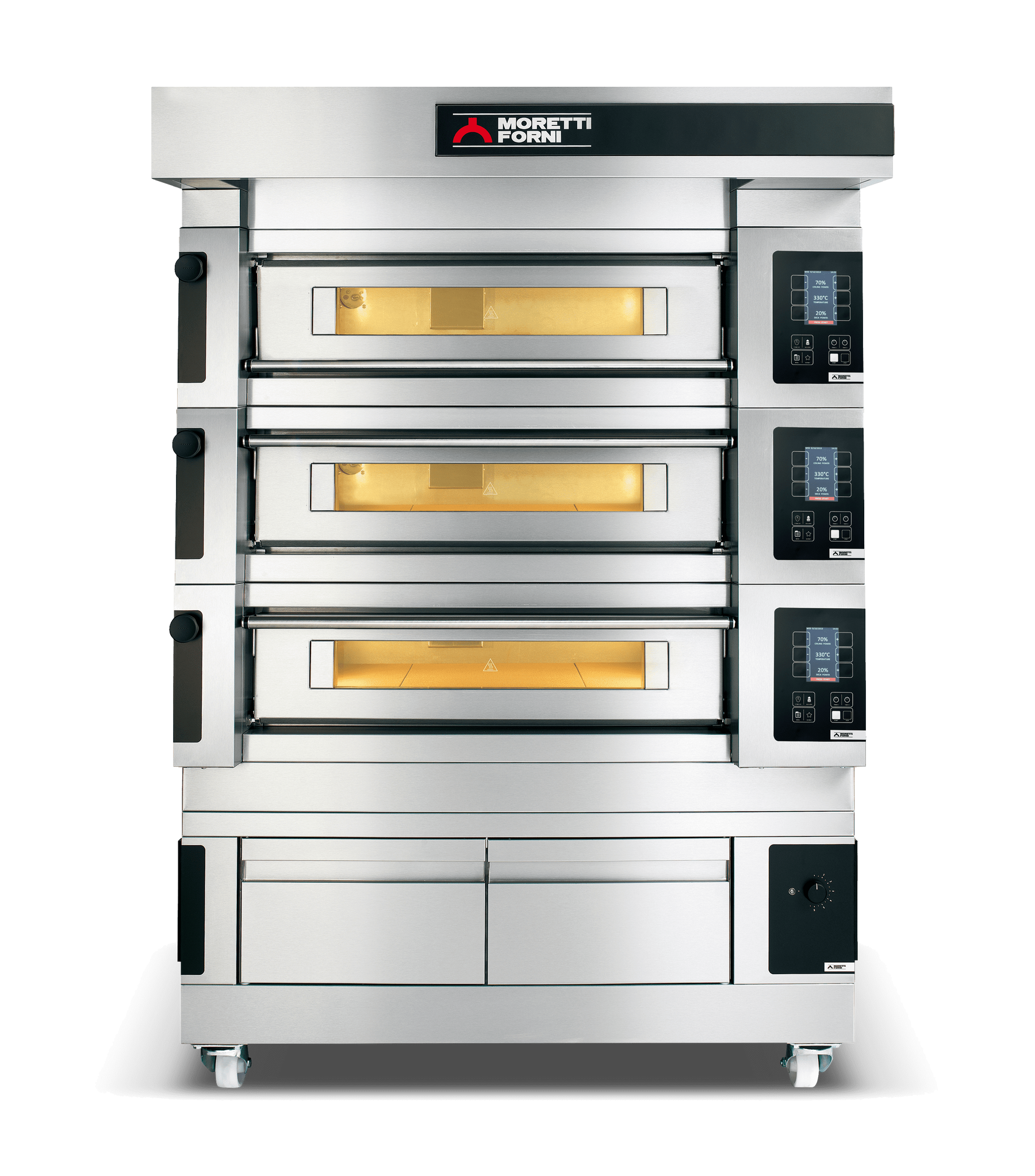 Moretti Forni COMP-S100E-3-L Serie S Triple Deck Oven on Prover