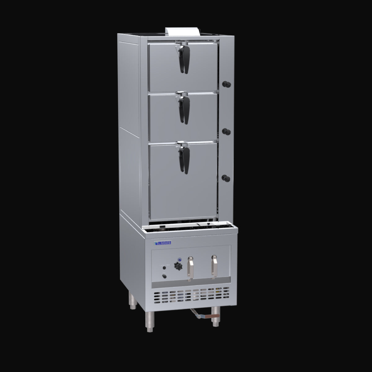 LUUS 600mm 3 Deck Steam Cabinet