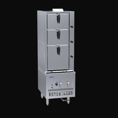 LUUS 600mm 3 Deck Steam Cabinet