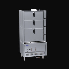 LUUS 900mm 3 Deck Steam Cabinet
