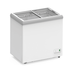 Exquisite SD117 Flat Glass Chest Freezer with LED