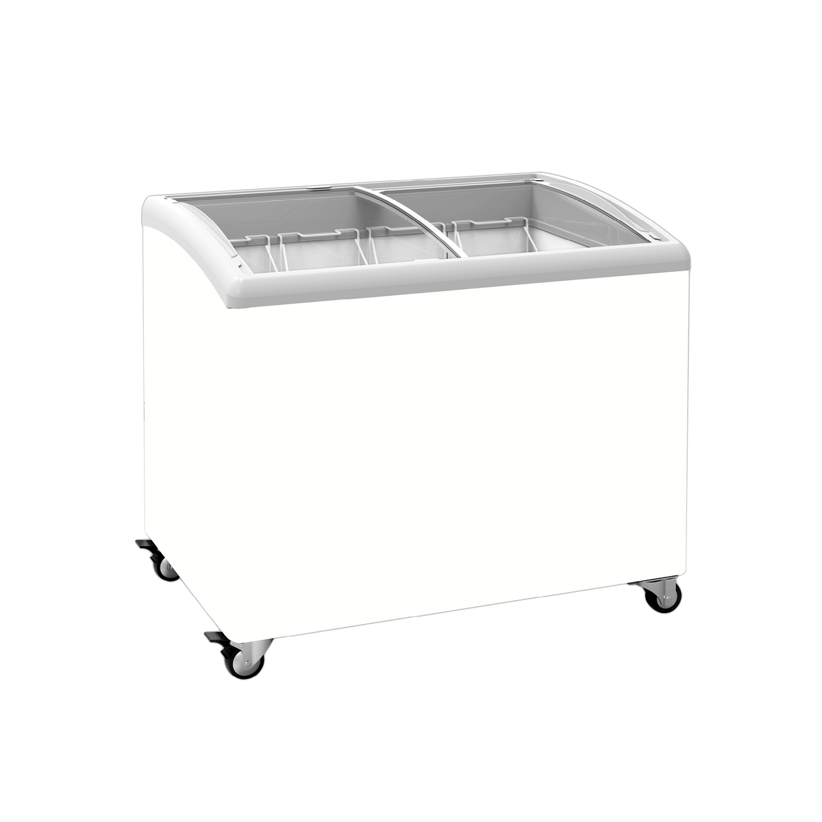 Exquisite SD300 Curved Glass Chest Freezer with LED