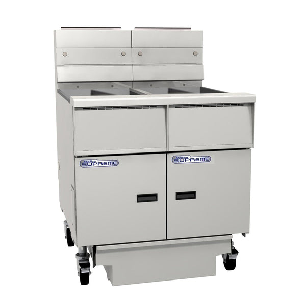 Pitco SE14T-FD/FF - 2 Basket Split Pan, Solid State Control & Filter Drawer System - 12L