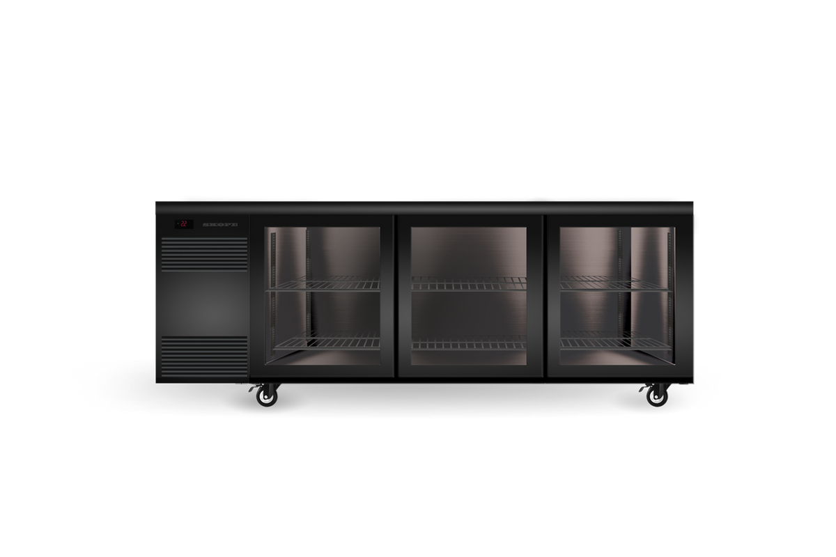 SKOPE SL.3.GSL SlimLine 3 Glass Sliding Door Fridge