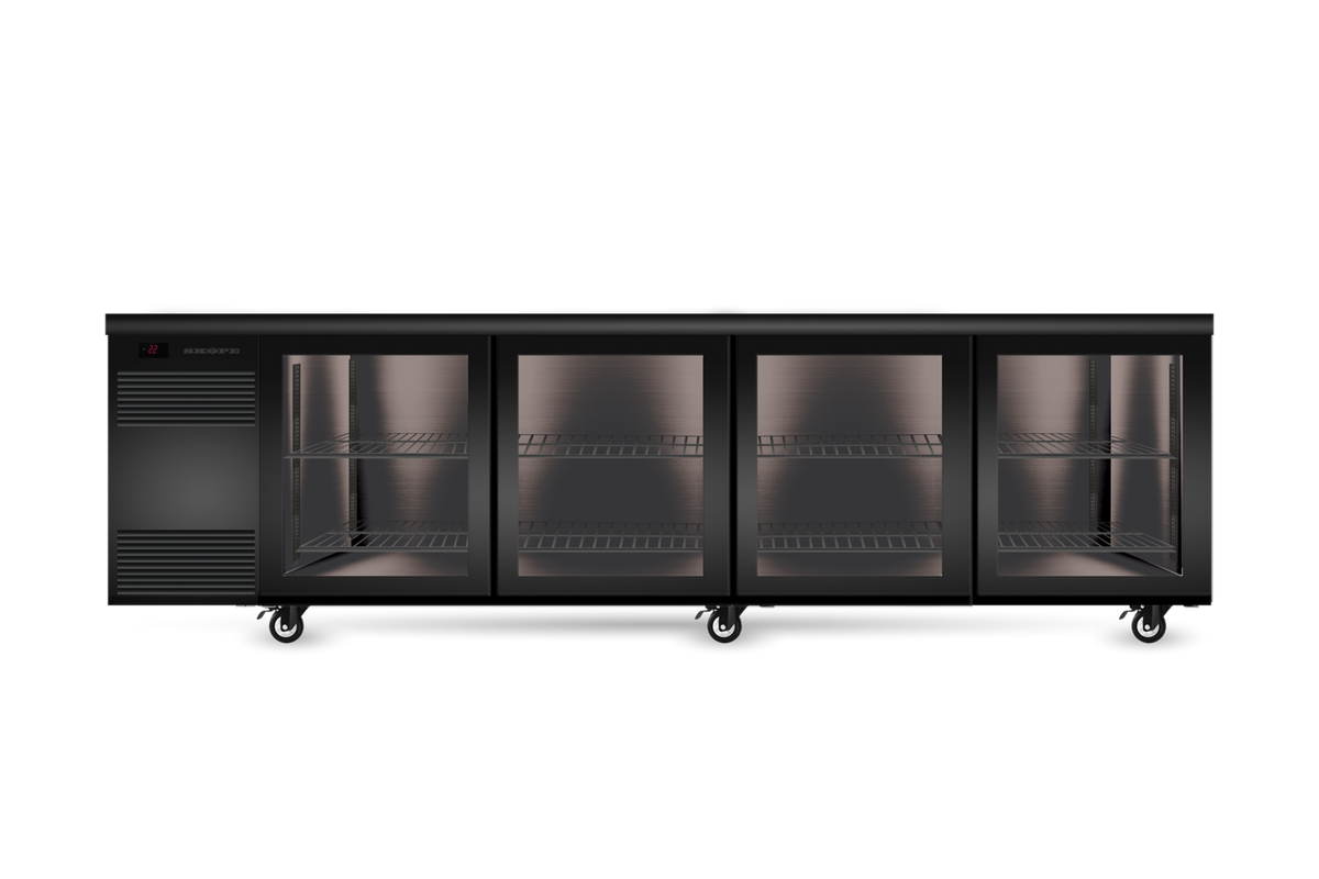 SKOPE SL.4.GSL SlimLine 4 Glass Sliding Door Fridge