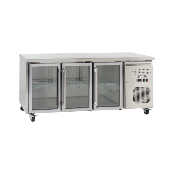 Exquisite Slimline Glass Doors Underbench Storage Refrigerators