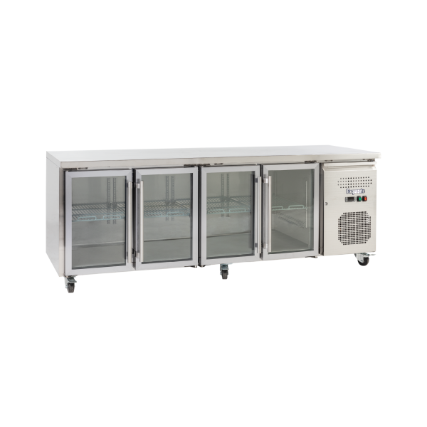 Exquisite Slimline Glass Doors Underbench Storage Refrigerators