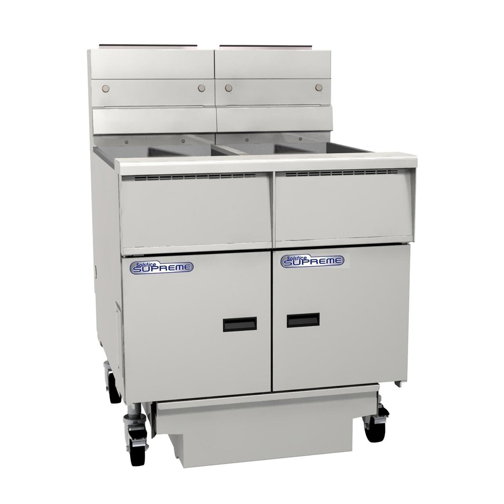 Pitco SSH55T-FD/FF - Split Pan, Solid State Control & Filter Drawer System - 11L