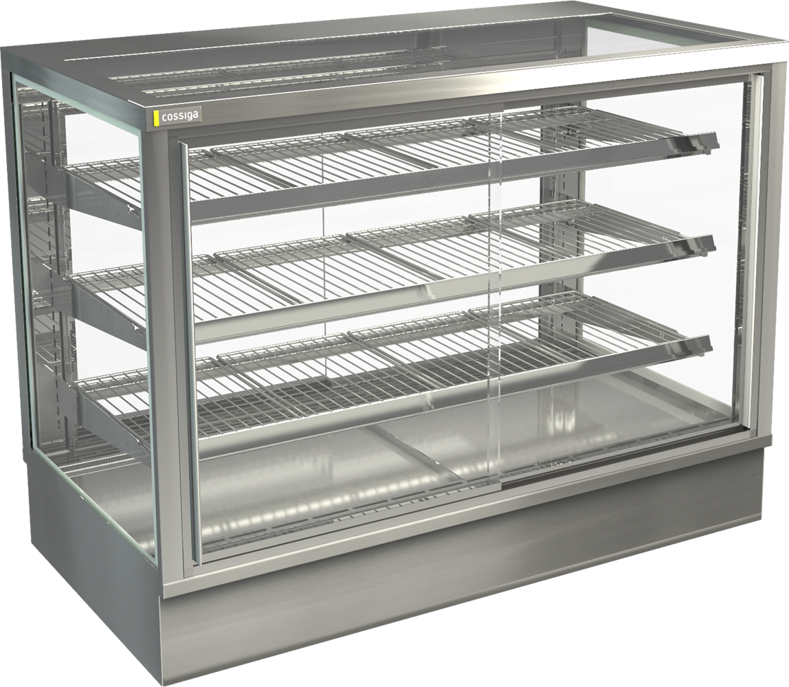 Cossiga STGHT12-SD Tower Countertop Heated Display 1200mm (Front Sliding Doors)