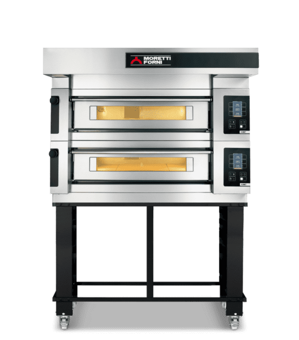 Moretti Forni S125E/2A/S Double Deck Baking Oven on Stand