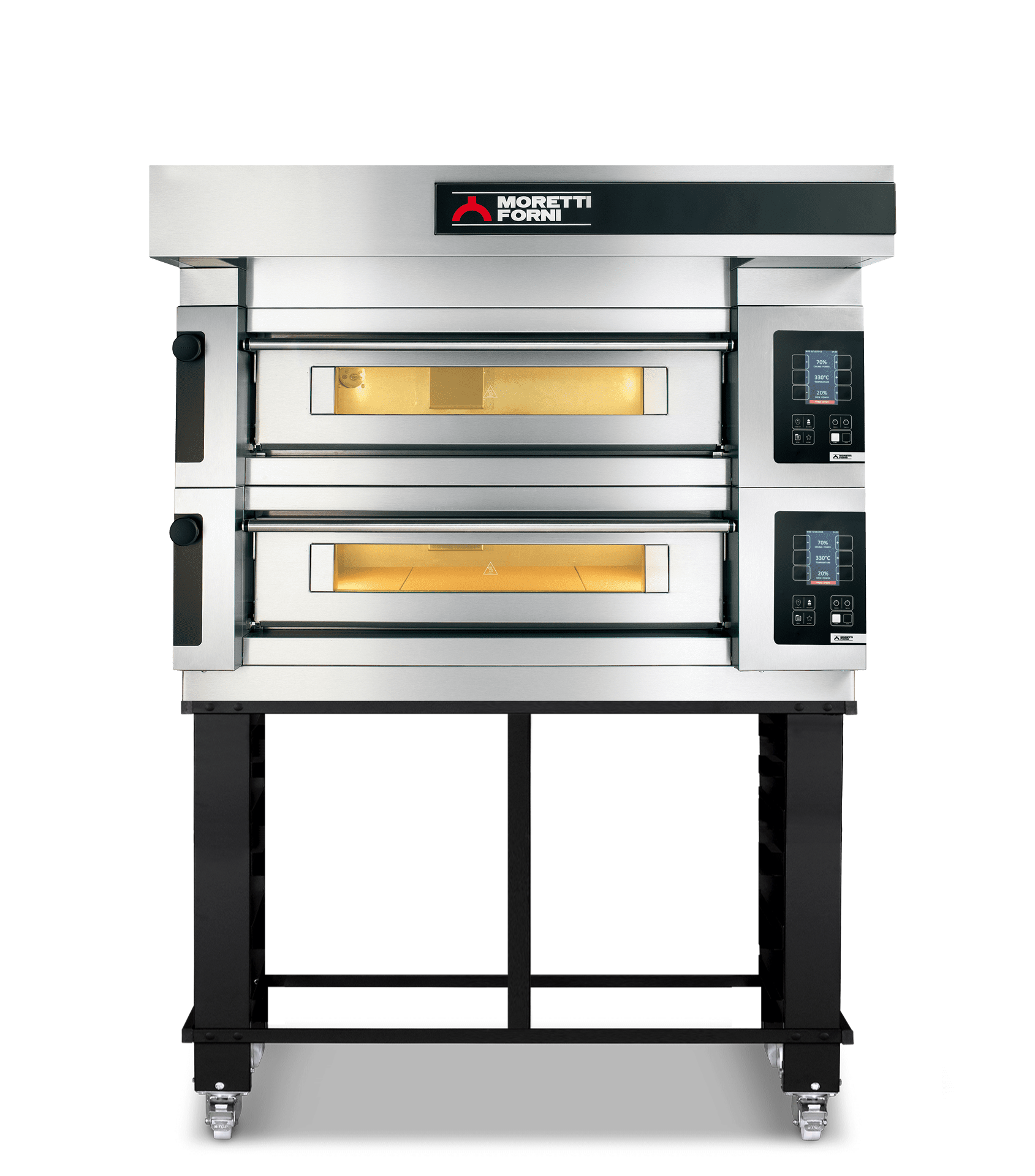 Moretti Forni S50E/2A/S Double Deck Baking Oven on Stand