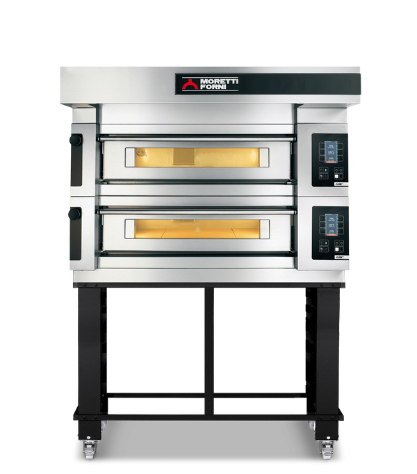 Moretti Forni S100E/2A/S Double Deck Baking Oven on Stand