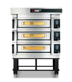 Moretti Forni COMP-S50E-3-S Serie S Triple Deck Oven on Stand