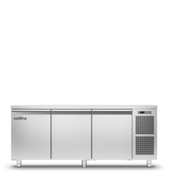 Coldline TP17/1BJ PASTRY - 3 Doors Freezer Counter - With Top