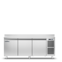 Coldline TA17/1BJ PASTRY 3 Doors Freezer Counter - Top with Splashback