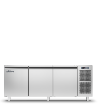 Coldline TZS17/1M - Pizza Prep Counter 3 Door - Without Top