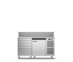 Coldline TZ09/1MC - 1 Door 7 Drawers Prep Bench - With Top
