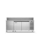Coldline TZ13/1MC - 2 Door 7 Drawers Prep Bench - With Top