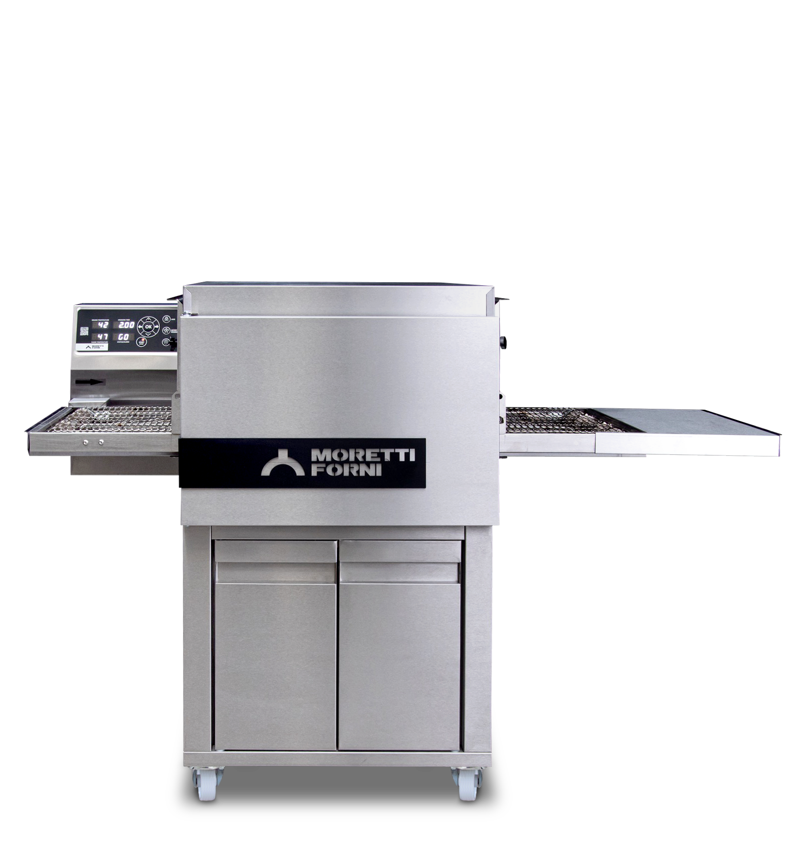 Moretti Forni T64G/1 S Single Deck Conveyor Oven on Stand